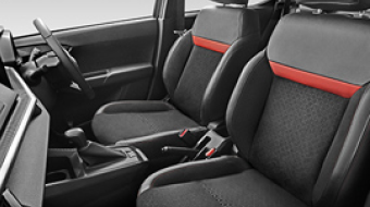 Semi Bucket Seat with Semi-Leather and Stitching